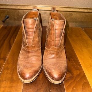 Lucky Brand Brown Leather Ankle Boots